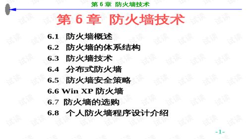 防火墙技术 守护网络信息安全的基石——第6章课件解读